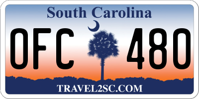 SC license plate OFC480