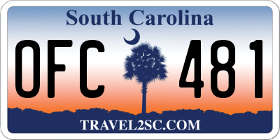SC license plate OFC481