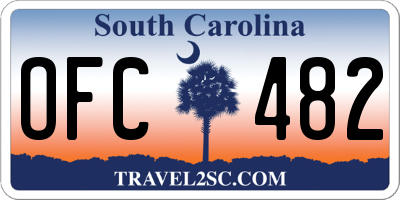 SC license plate OFC482
