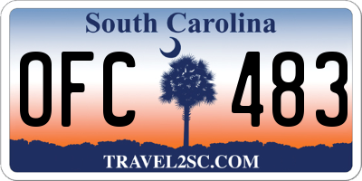 SC license plate OFC483