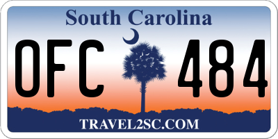 SC license plate OFC484