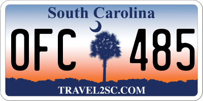 SC license plate OFC485