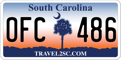 SC license plate OFC486