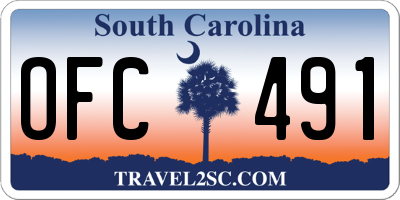 SC license plate OFC491