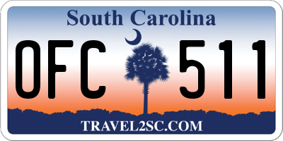 SC license plate OFC511