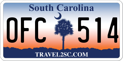 SC license plate OFC514