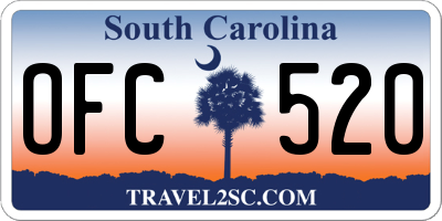 SC license plate OFC520