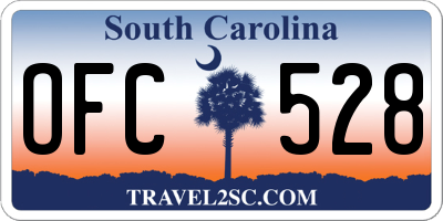 SC license plate OFC528