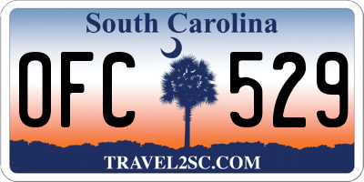 SC license plate OFC529