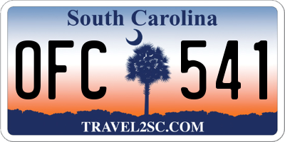 SC license plate OFC541