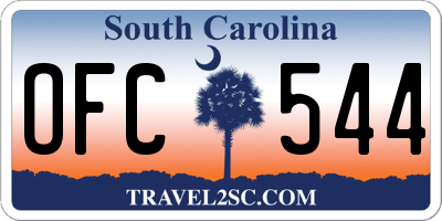 SC license plate OFC544