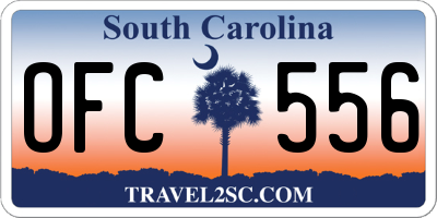 SC license plate OFC556