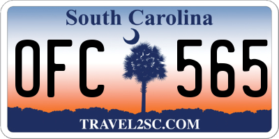 SC license plate OFC565