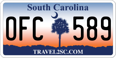 SC license plate OFC589
