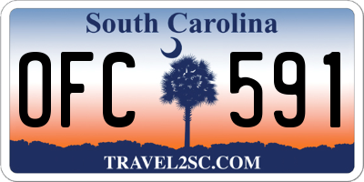 SC license plate OFC591