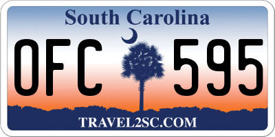 SC license plate OFC595