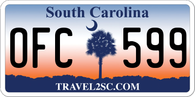 SC license plate OFC599