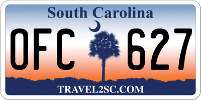 SC license plate OFC627