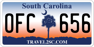 SC license plate OFC656