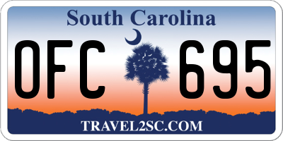 SC license plate OFC695