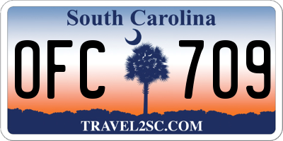SC license plate OFC709