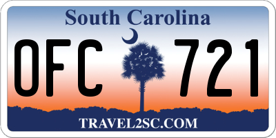 SC license plate OFC721
