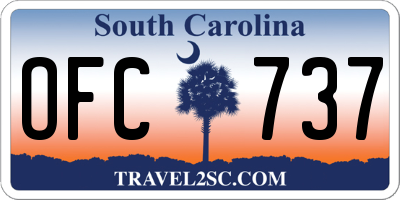 SC license plate OFC737