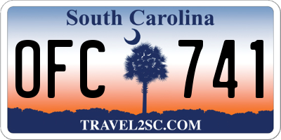 SC license plate OFC741