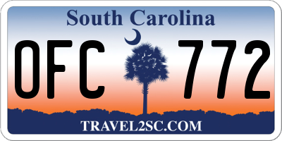 SC license plate OFC772