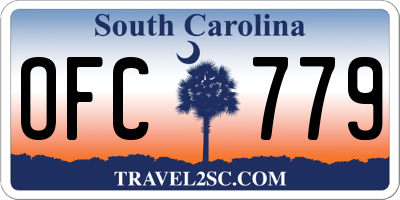 SC license plate OFC779