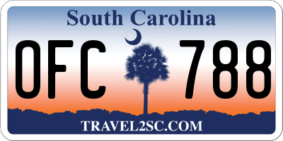SC license plate OFC788