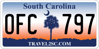 SC license plate OFC797