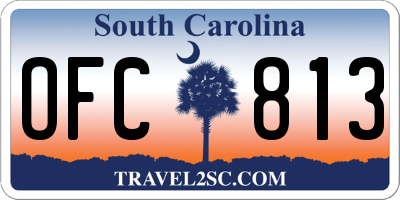 SC license plate OFC813