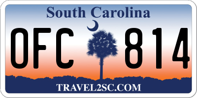 SC license plate OFC814