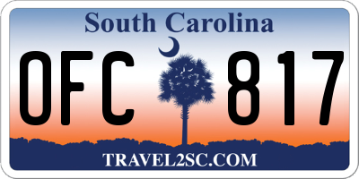 SC license plate OFC817