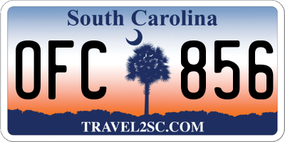SC license plate OFC856