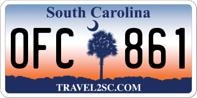 SC license plate OFC861