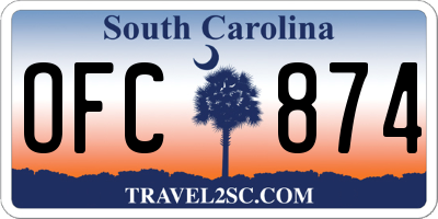 SC license plate OFC874