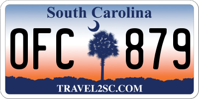 SC license plate OFC879