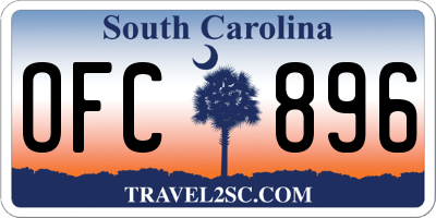 SC license plate OFC896