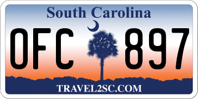 SC license plate OFC897