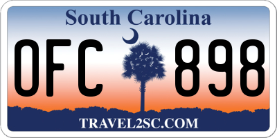 SC license plate OFC898