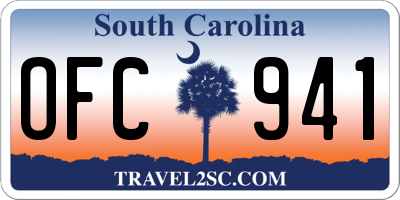 SC license plate OFC941