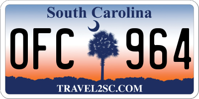SC license plate OFC964