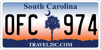 SC license plate OFC974