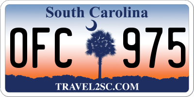 SC license plate OFC975