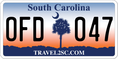 SC license plate OFD047