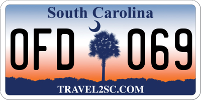 SC license plate OFD069