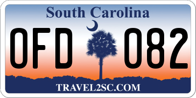 SC license plate OFD082