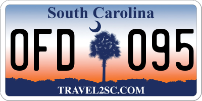 SC license plate OFD095